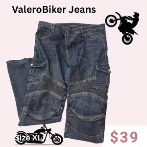 Men's Relaxed Fit Biker Jeans — Blue